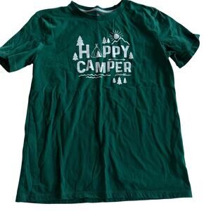 Eddie Bauer Boy's Green 'Happy Camper' T-Shirt - L